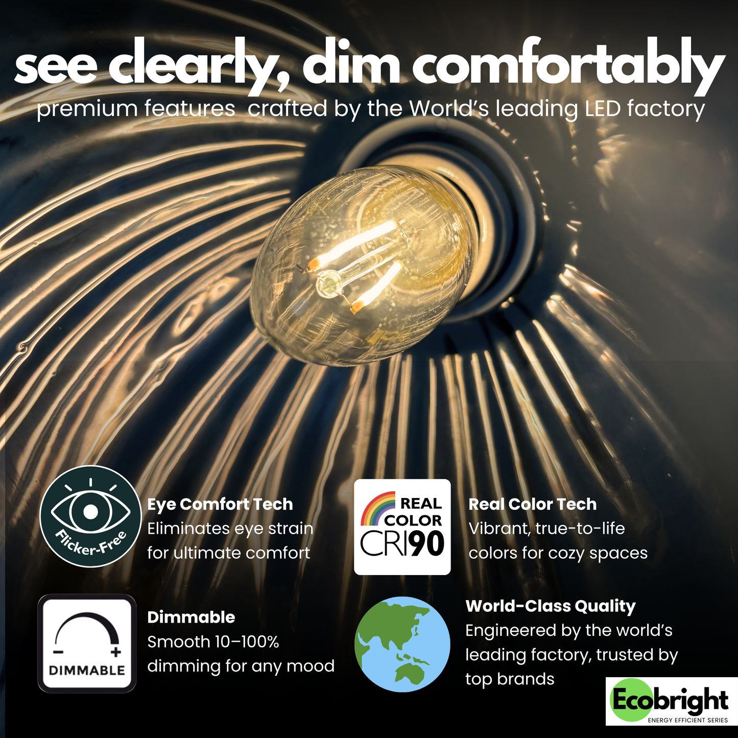 B11-E12 EcoBright™ candle-60W 2700K (4/8/12 pack)