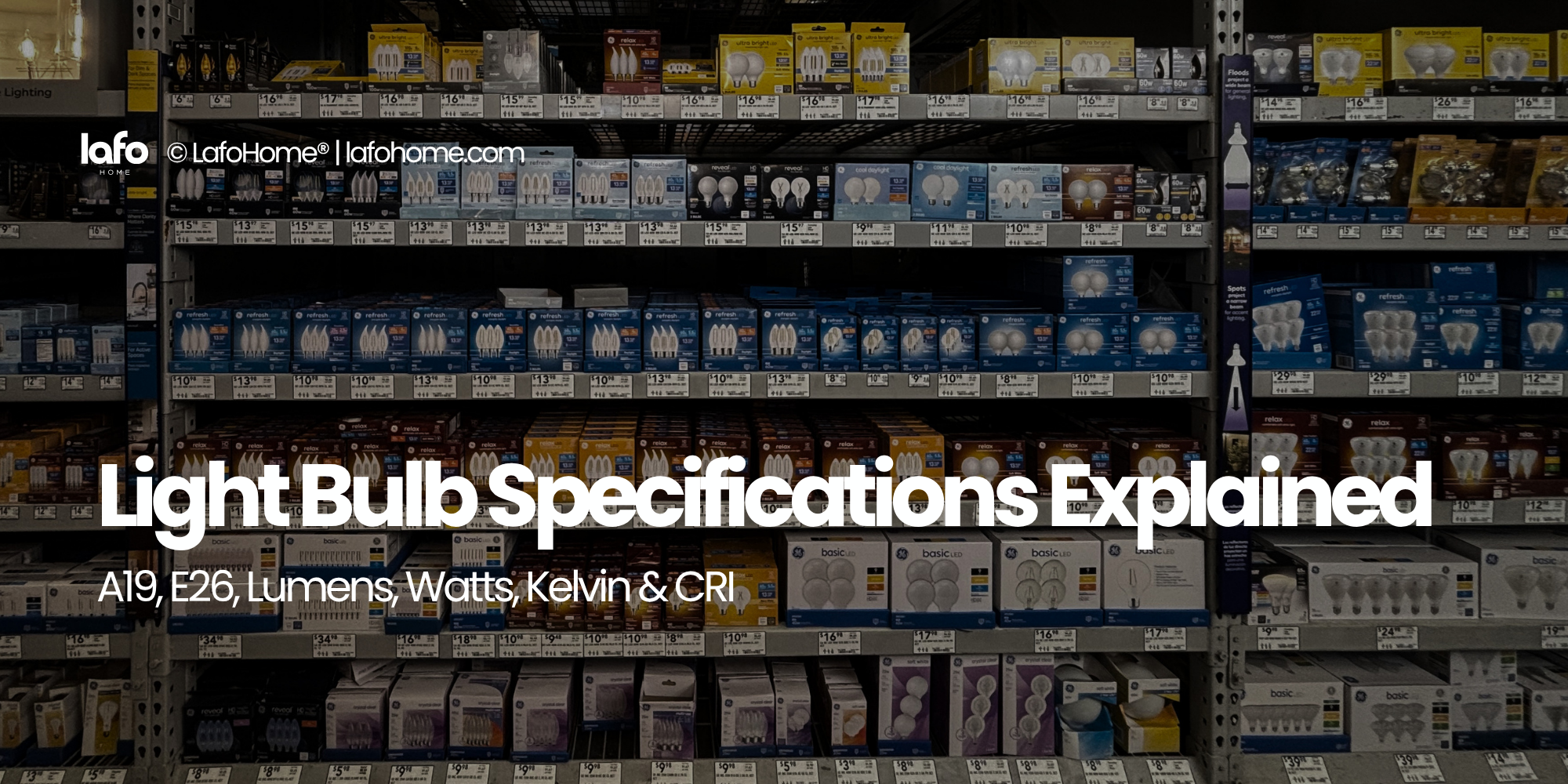 Light Bulb Specifications Explained: A19, E26, Lumens, Watts, Kelvin & CRI