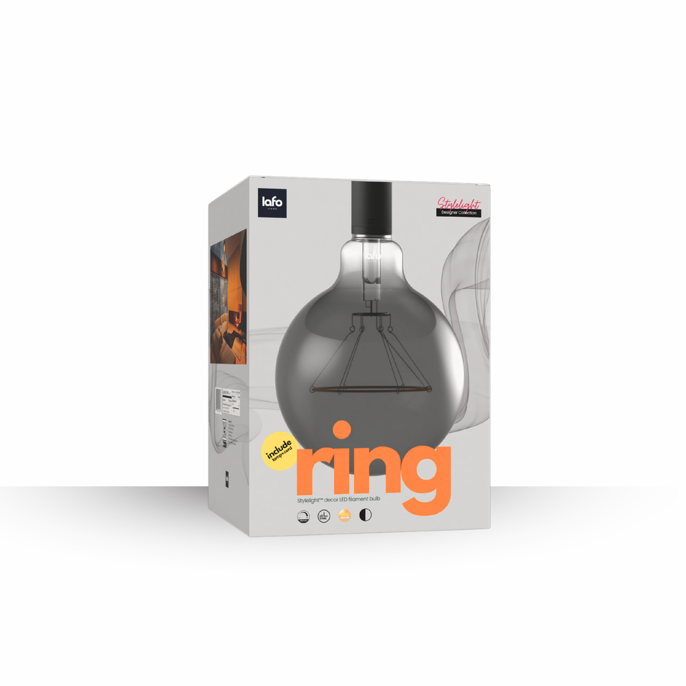 StyleLight™ Ring Series — Modern Decorative LED Filament Bulb (Gray)