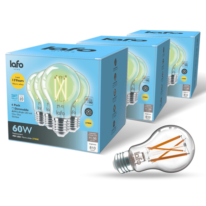 A19-E26 EcoBright™ bulb-60W 2700K/5000K (4/8/12 Pack)