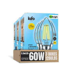 B11-E12 EcoBright™ candle-60W 2700K (4/8/12 pack)