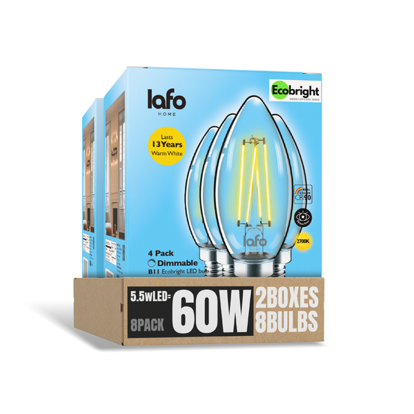 B11-E12 EcoBright™ candle-60W 2700K (4/8/12 pack)