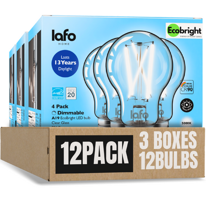 A19-E26 EcoBright™ bulb-60W 2700K/5000K (4/8/12 Pack)