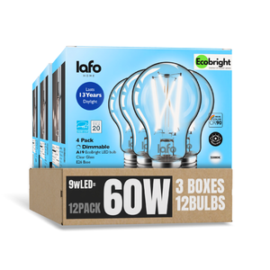 A19-E26 EcoBright™ bulb-60W 2700K/5000K (4/8/12 Pack)