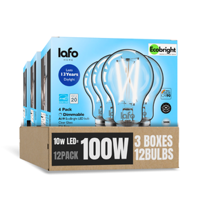 A19-E26 EcoBright™ Bulb-100W 2700K/5000K (4/8/12 Pack)