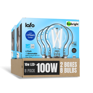 A19-E26 EcoBright™ Bulb-100W 2700K/5000K (4/8/12 Pack)