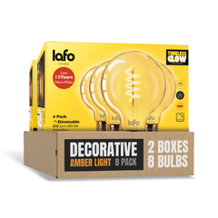 TimelessGlow™ G25 LED Globe Bulb — 2000K Amber Candlelight Glow, Dimmable, E26
