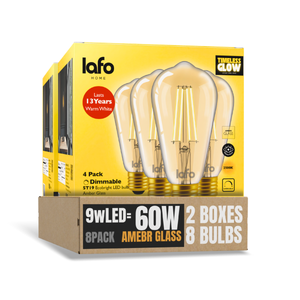 ST19-E26 TimlessGlow amber edison 60W 2500K(4/8/12 Pack)