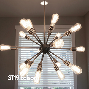ST19-E26 EcoBright™ Edison bulb -60W 2700K/5000K (4/8/12 Pack)