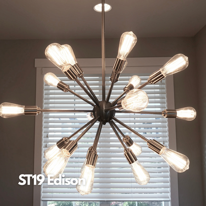 ST19-E26 EcoBright™ Edison bulb -60W 2700K/5000K (4/8/12 Pack)