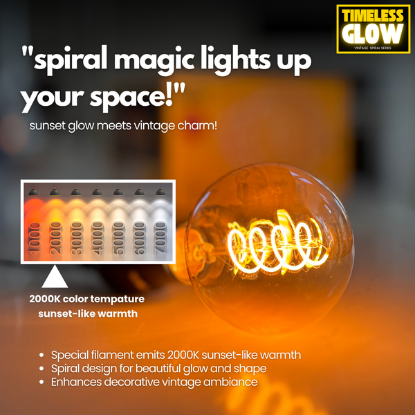 LafoHome TimelessGlow G25 LED Globe Bulbs — 2000K Amber, Dimmable (E26 Base)