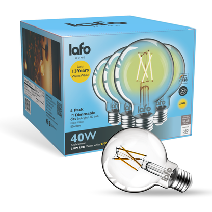 G25-E26 EcoBright™ Globe bulb - 40W 2700K (4/8/12 Pack)