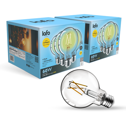 G25-E26 EcoBright™ Globe bulb -60W 2700K (4/8/12 Pack)