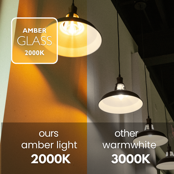 ST19-E26 TimelessGlow™ amber edison 40W 2000K (4/8/12 Pack)