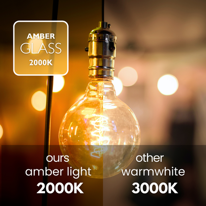 G25-E26 TimellessGlow amebr globe 40W 2000K (4/8/12 Pack)